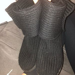 Black Knitted Ugg Boots